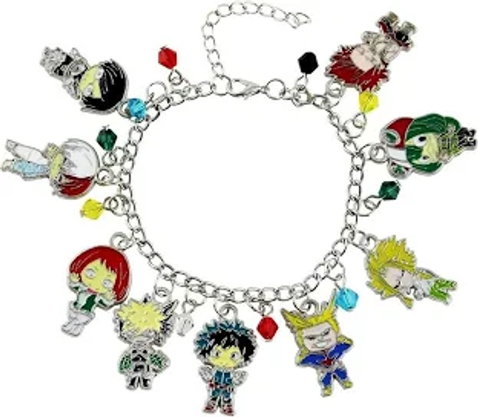 My Hero Academy Characters Themed Charms Metal Novelty Charm Bracelet
