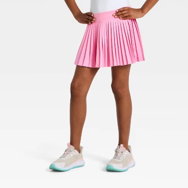 Girls' Pleated Active Skort - All In Motion™ Pretty Pink L