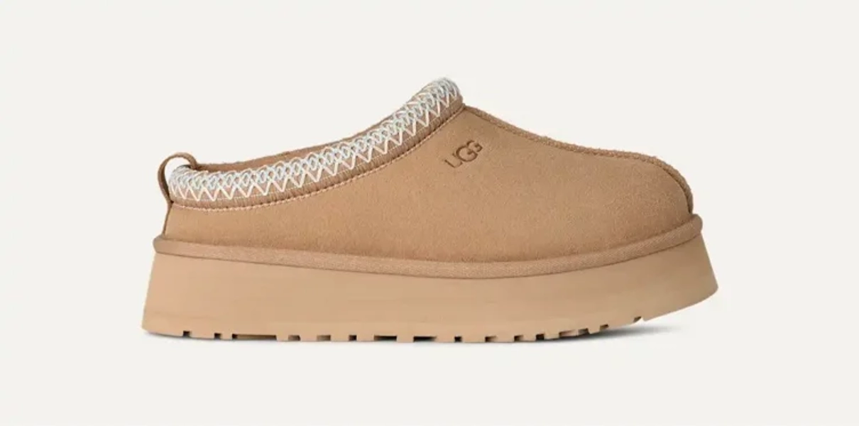 UGG® Women's Tazz II Sheepskin Slippers in Chestnut, Size 7
