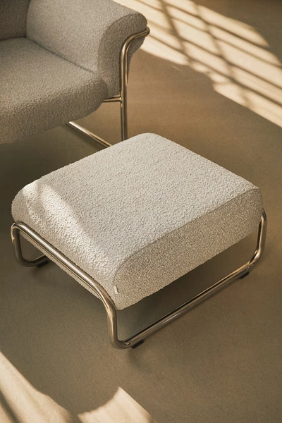 Bouclé Foot Stool - Beige