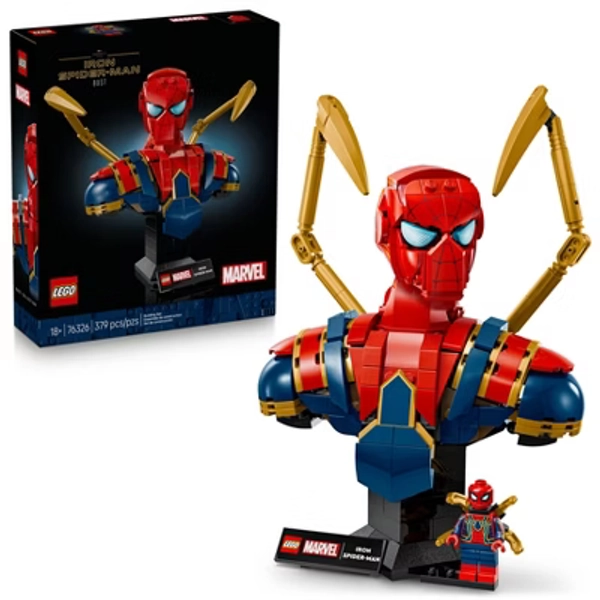 LEGO Marvel Iron Spider-Man Bust Building Kit for Adults 76326