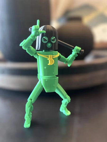 Big Dill Dummy 13 – Fnite-Inspired 3D Printed Action Figure | Fully Articulated Pickle Robot | Gamer Gift Collectible Desk Toy | Pickle Man