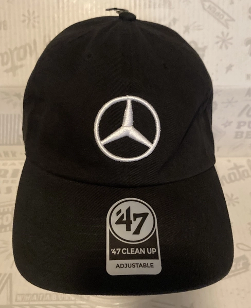 Mercedes Benz Logo '47 Brand Clean Up Strapback Adjustable Baseball Hat Cap NWOT