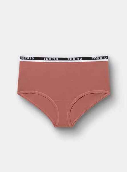 COTTON MID RISE BRIEF LOGO PANTY