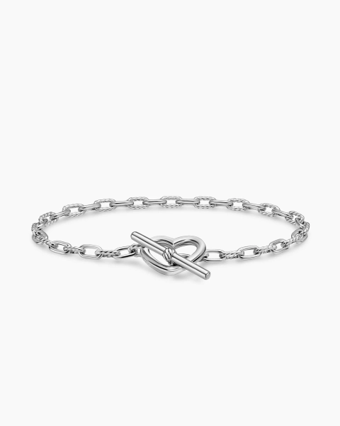 DY Madison® Heart Toggle Chain Bracelet in Sterling Silver, 3mm