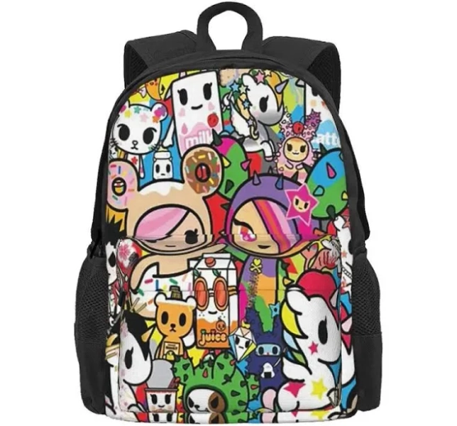 Tokidoki Kawaii Donutella Sandy Unicorno Backpack Daypack Large Capacity Boy Girl BookBag School Bag