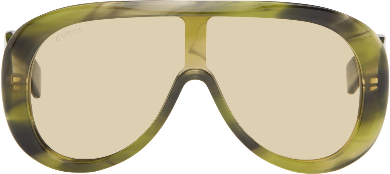 Brown Rectangular Frame Sunglasses