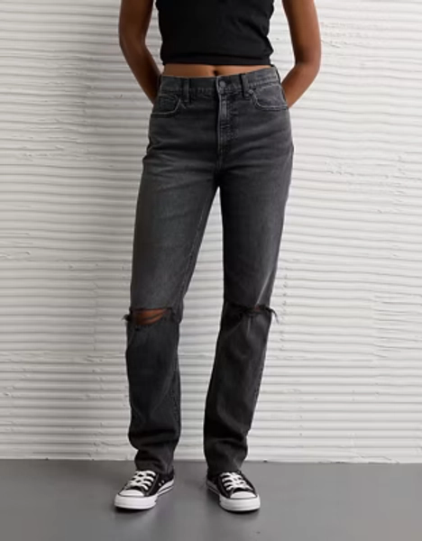 AE Stretch Super High-Waisted Straight Jean