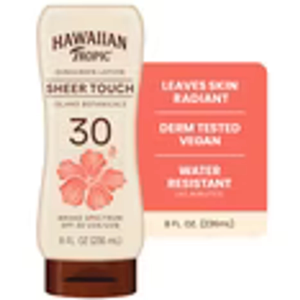Hawaiian Tropic Sheer Touch Ultra Radiance Lotion Sunscreen, SPF 30, 8 fl oz