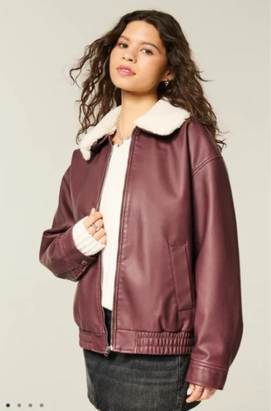 Burgundy Leather jacket 