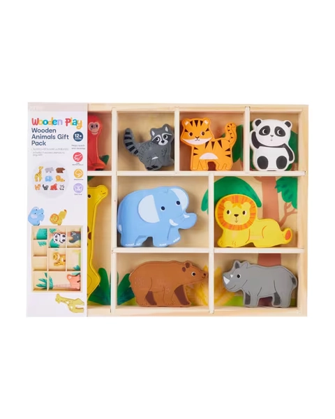 Wooden Animals Gift Pack