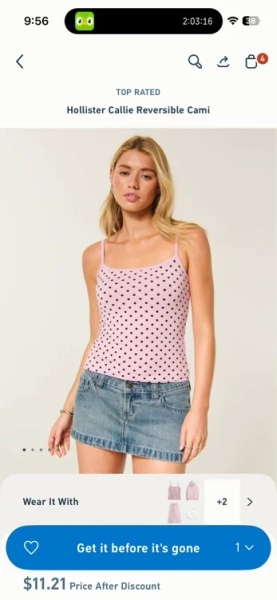Hollister reversible tank top