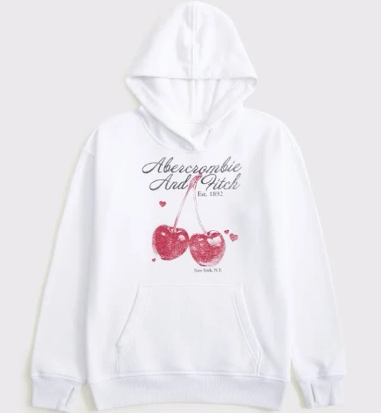 Abercrombie Kids Girls Leggings-Friendly Wednesday Graphic Hoodie