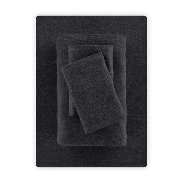 Mainstays Cotton Rich Extra Soft Jersey Bed Sheet Set, Queen, Black, 4 Pieces - Walmart.com