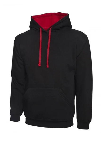 Uneek Contrast Hooded Sweatshirt UC507
