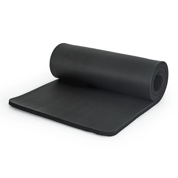 CAP High Density NBR Foam 1-inch Thick Exercise Yoga Mat with Carry Strap, 71"x24"x1" (25.4mm Thick), Black - Walmart.com