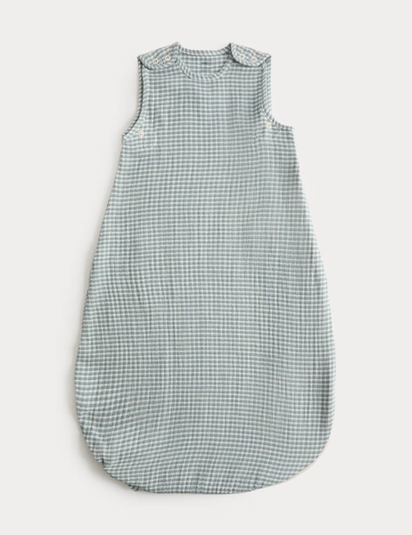 Pure Cotton Gingham 0.5 Tog Sleeping Bag (0-3 Yrs)