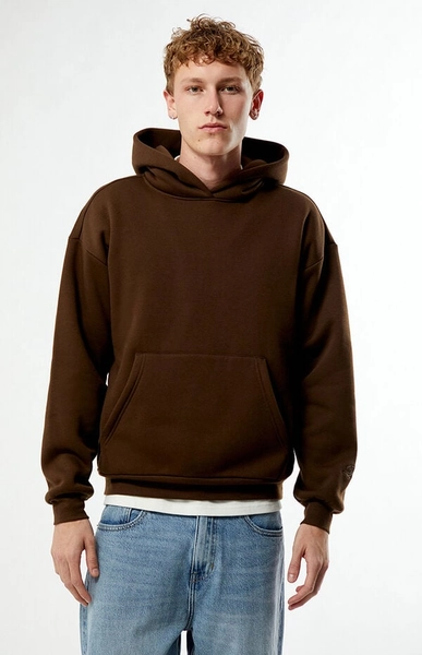 Brown Solid Hoodie