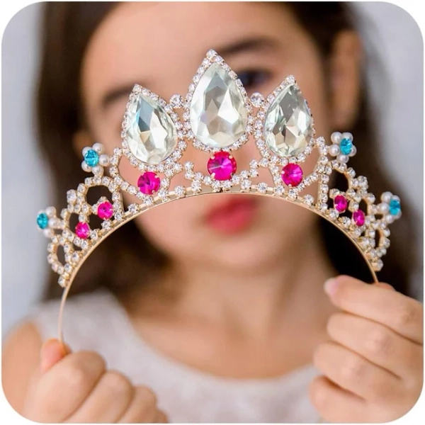 Princess Tiaras For Little Dress-up Crown Headband Birthday Wedding Hair Accessories