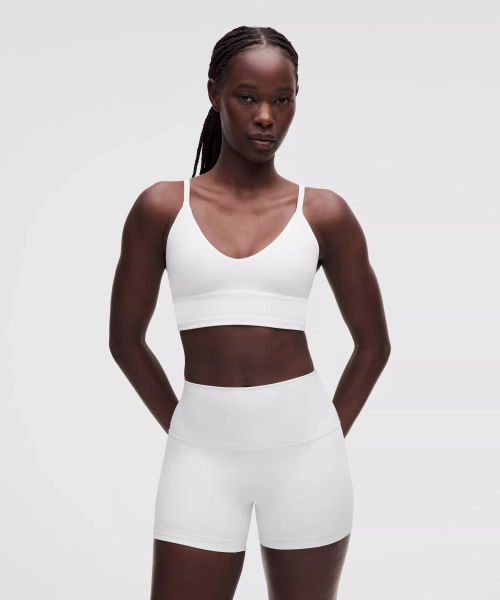lululemon Focuser Scoop-Neck Bra Nulu *Light Support, A/B Cup - White - XS