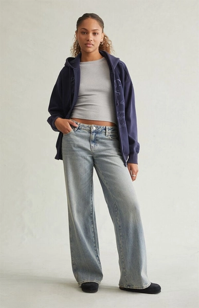 Casey Low Rise Baggy Jeans Medium Indigo Tint