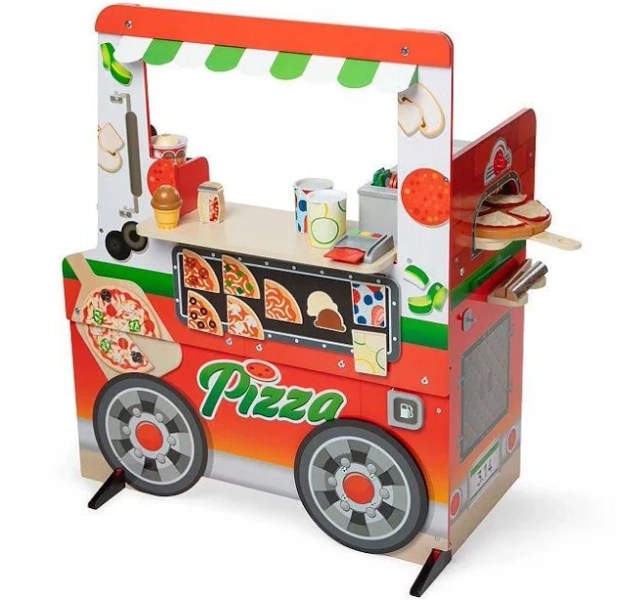 Melissa & Doug Wooden Pizza Food Truck Activity Center