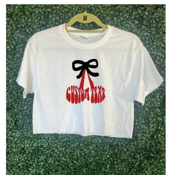 Custom Cherry with Bow T-Shirt