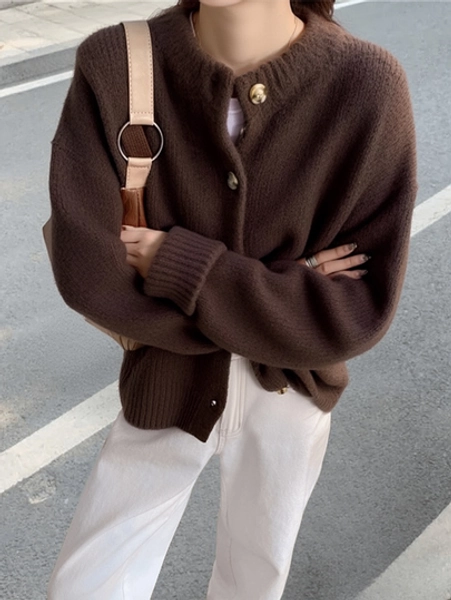 EAVA Women's Sweater Coat Retro Lazy Commuter Loose Knitted Cardigan Suitable For Autumn And Winter, Streetwear Women, Old Money Style Women,Christmas,Christmas Jumper, New Year,New Year Clothes,New Year Outfit