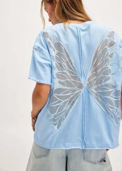 Free People Tricia Fix Butterfly Tee