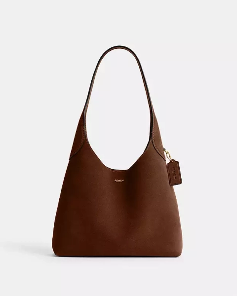 Brass/Warm Brown Brooklyn Shoulder Bag 28