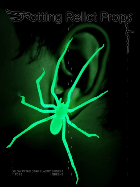 glow in the dark plastic spider as an earring | realistic giant house spider stud earring | 1 pcs
