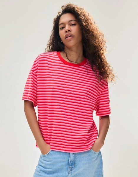T-shirt rayé boxy fit