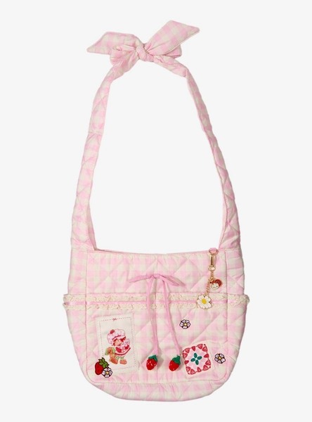 Strawberry Shortcake Pink Gingham Crossbody Bag — BoxLunch Exclusive