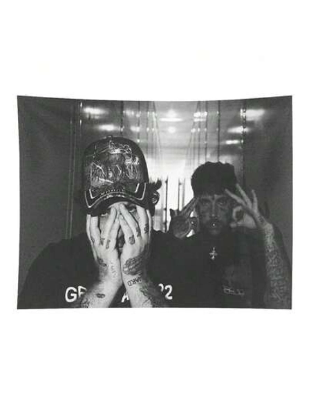 Music Decoration Uicide Tapestry Boy Rapstyle FLag, Used For Wall Hanging In Living Rooms And Bedrooms, Suitable As A Gift For Friends
