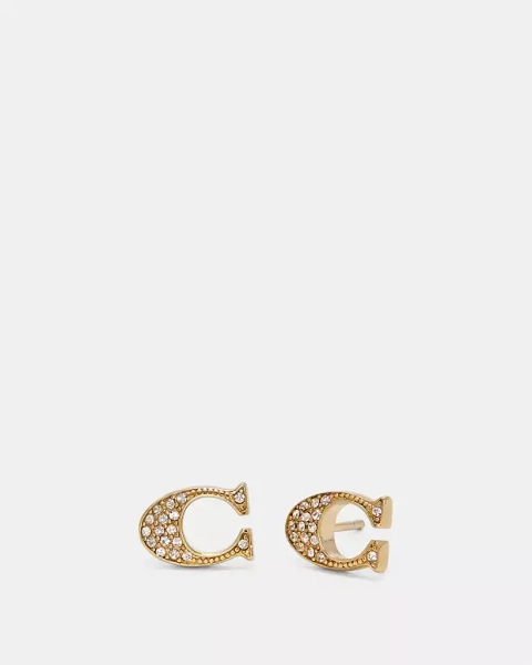 Gold Signature Stud Earrings