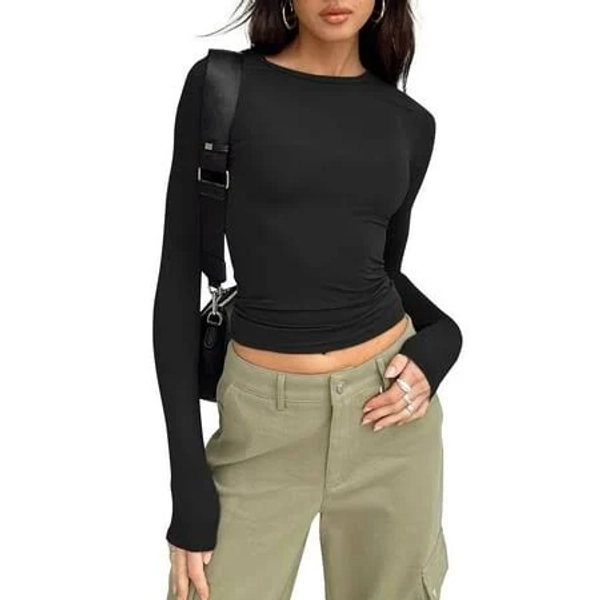 Women's Y2k Long Sleeve Crop Top