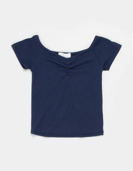 FULL TILT Essentials Girls Cinch Tee - NAVY