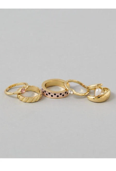 AE Women's Gold Rings (5-Pack)