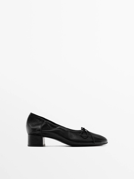 High-heel ballerinas - BLACK