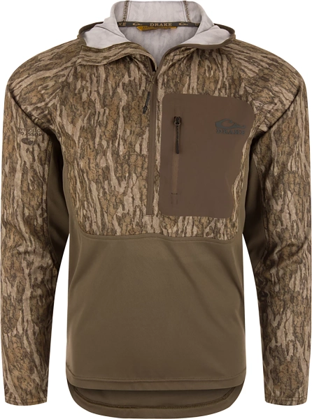 Drake Men's EST Performance 1/2 Zip Camo Hoodie