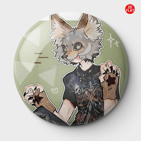 (2D FLAT) The Latest Cartoon Anime Plastic Pin/Brooch/Badge Wearing a Werewolf Mask in 2026, Suitable for Small Additions Such As Clothing, Hats, Backpacks, Etc. - Fashionable Additions for Friends, Classmates, Colleagues - Cost-Effective Gift ID