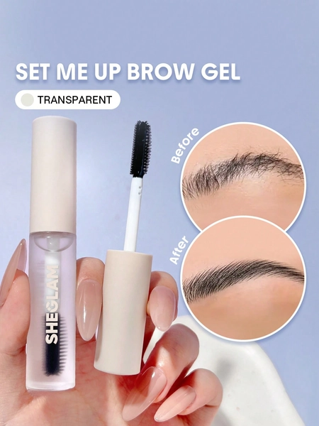 SHEGLAM Set Me Up Brow Gel Long Lasting Waterproof Clear Eyebrow Gel Long Wear Smudge-Proof Moisturizing Eyebrow Makeup Eyebrow Brand Beauty Makeup Face Paint Cosmetic For Women Girls Perfect For Winter Spring Ideal For Y2K Fancy Fashion Suitable For Birthday Valentine'S Day Gift Rave Party Ready Best Color