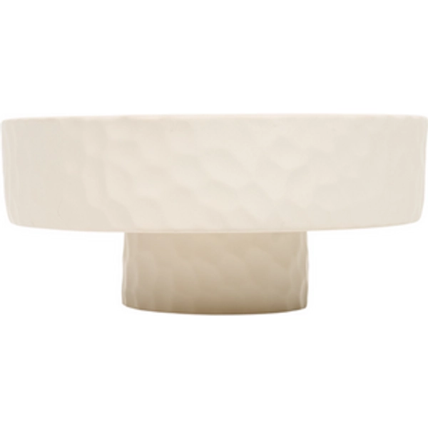 Astrid Cream Dimpled Pedestal Bowl