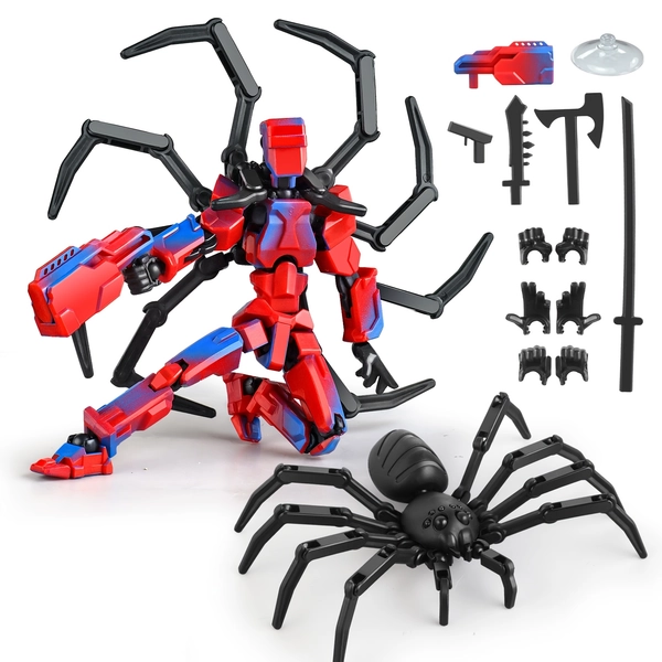 Spider T13 Action *, T13 Robot Action Figure * 13 3D Printed Toys Articulated with Spider, T 13 for Modeling Enthusiasts Etc Birthday Gifts &amp; Day Gifts for Kids &amp; Adults