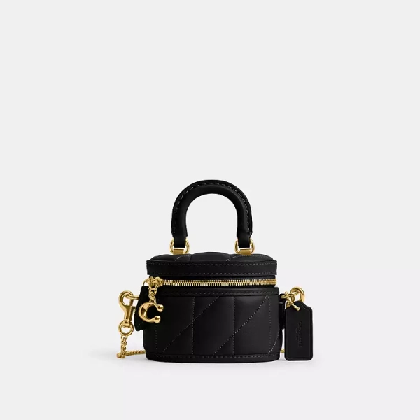 Brass/Black Trail Crossbody Bag 12 With Pillow Quilting