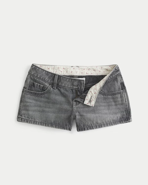 Low-Rise Mini Jean Shorts