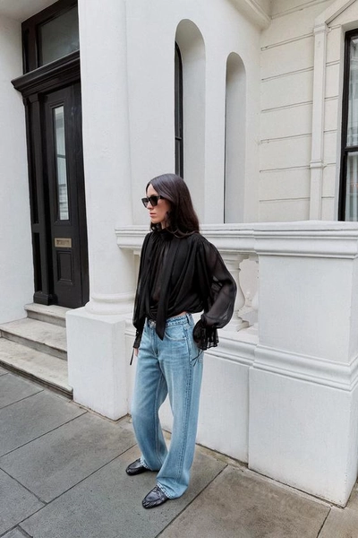 TOP DRAPÉ AVEC LACET ARRIÈRE - Noir - XS