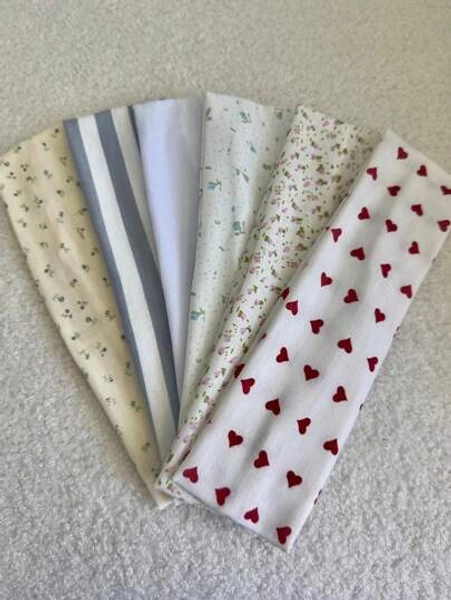 1/6 Pcs Fashion Floral Print Headbands For Women, Floral Bow Heart Elastic Non Slip Soft Cloth Fabric Headbands, Y2K Hair Accessories Back To School Gifts For Girls, Birthday Gift Xmas Stuffers For Wife Sister Friend. Fall Winter Hair Band For Vacation Outfits Woman Elegant Scarf Women Bandana Soft Headwrap
