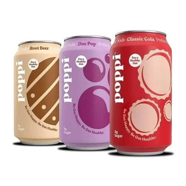 Poppi Sparkling Prebiotic Soda Classics Variety Pack