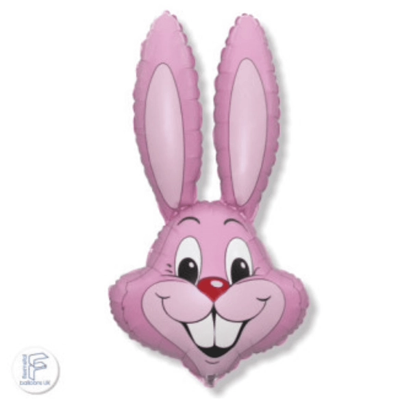 Buy Flexmetal 35 inch Pastel Pink Bunny Rabbit Head Shape Foil Balloon | Balloons4u